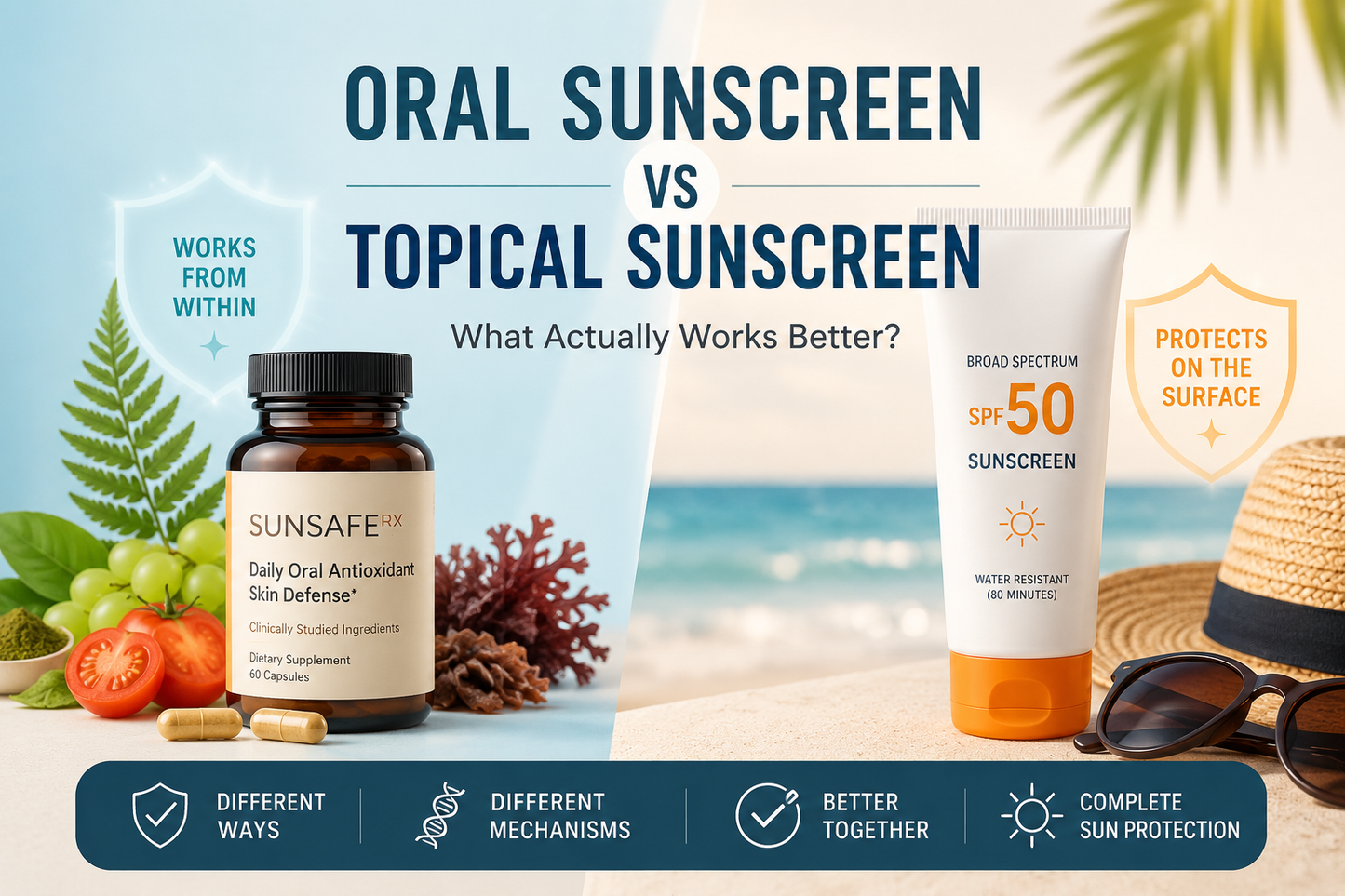 Oral Sunscreen vs Topical Sunscreen