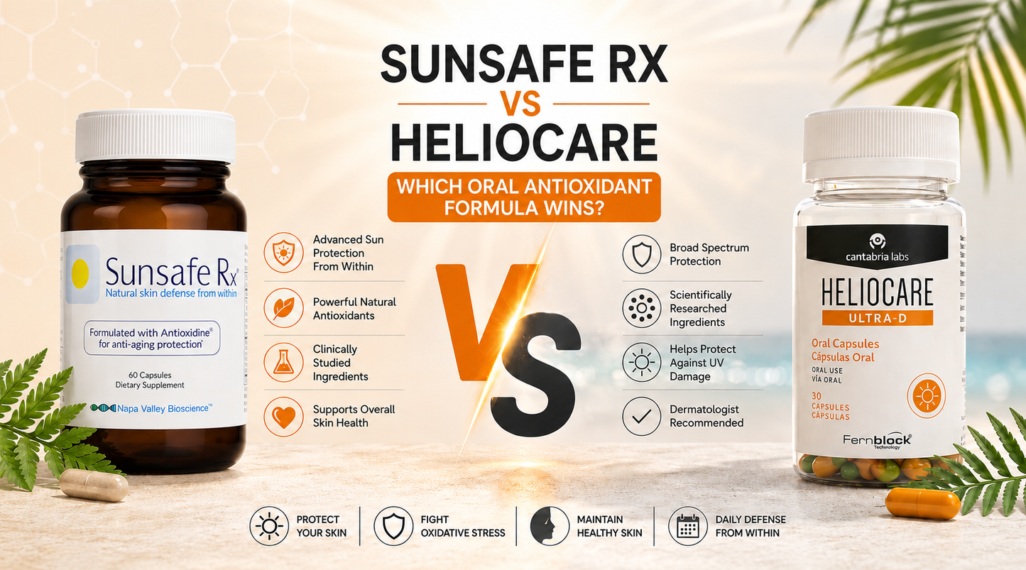 Sunsafe Rx vs Heliocare: Which Oral Antioxidant Formula Wins?