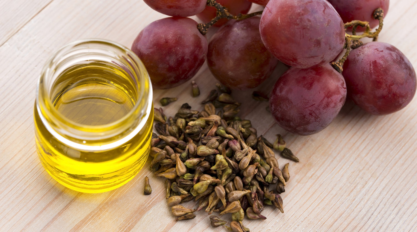 Grape seed extract and grape seeds and grapes